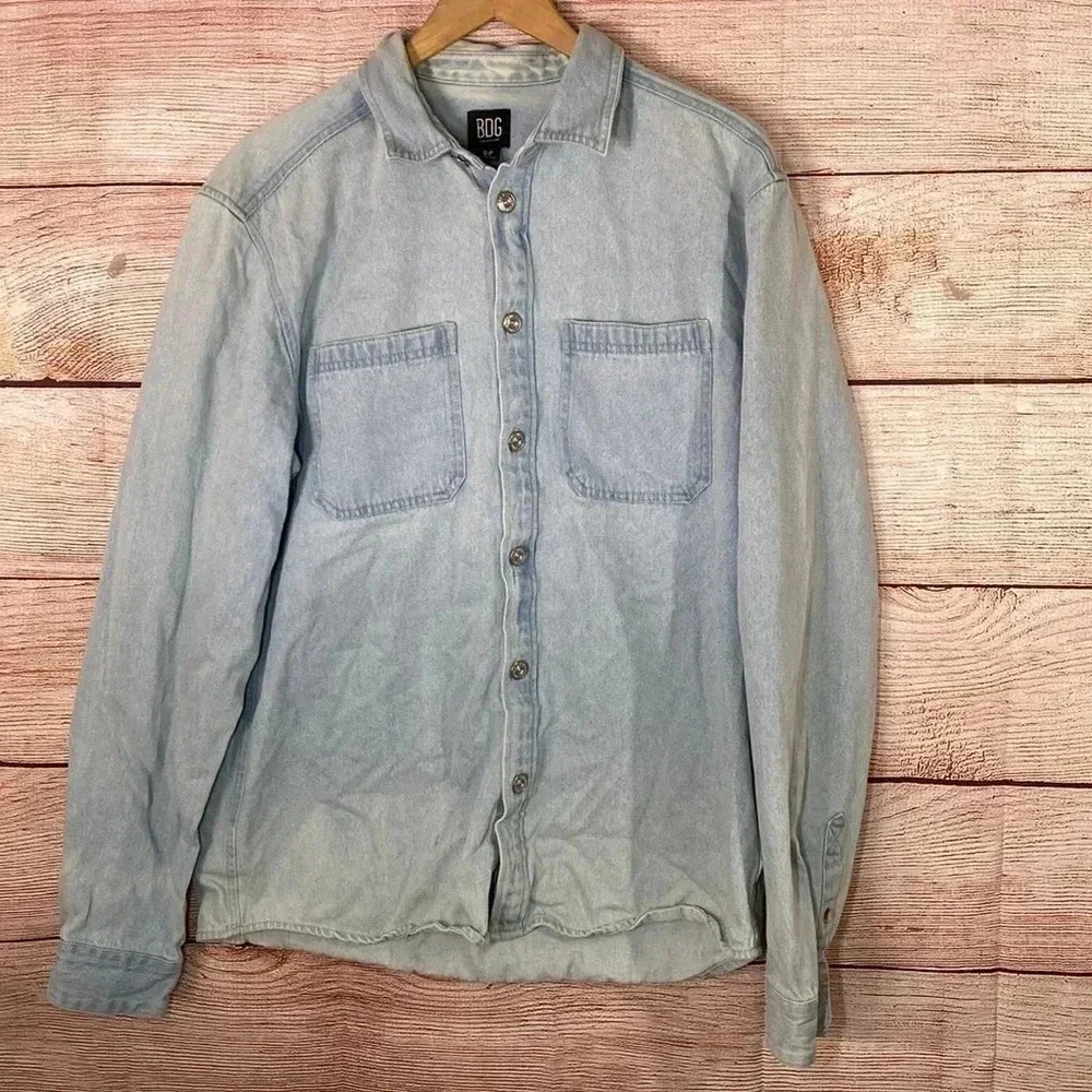 BDG Urban Outfitters Men’s Denim Jean Jacket Button Up Blue Small